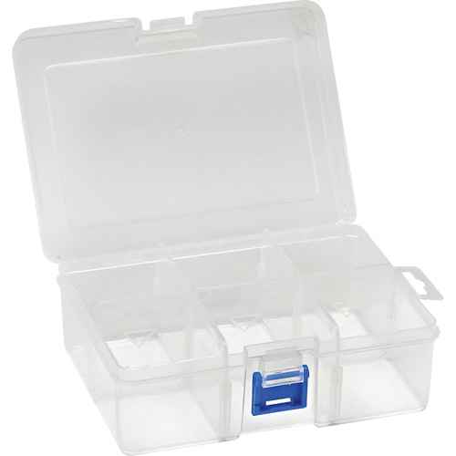 Boîte &agrave; compartiments en plastique, 4,75" la x 6,75" p x 2,25" h, 6 compartiments Auto-Cam