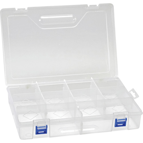Boîte &agrave; compartiments en plastique, 7,75" la x 11,75" p x 2,2" h, 10 compartiments Auto-Cam