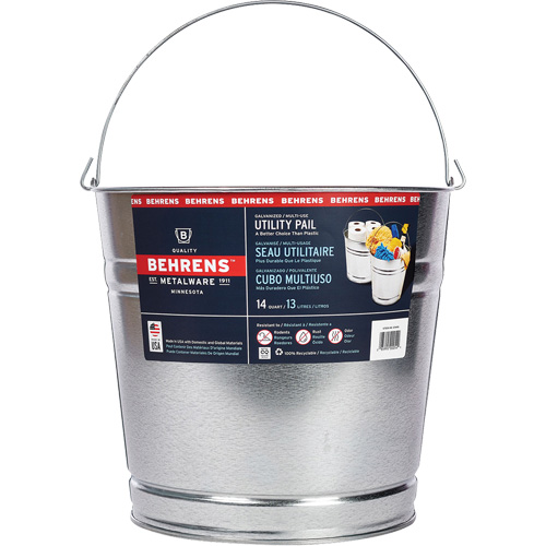 Seau, Acier galvanis&eacute;, 13 L Auto-Cam