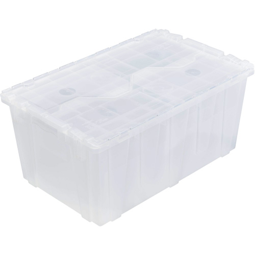 FP243C FliPak Nestable Tote, 26.9" x 16.9" x 12.1", Clear Auto-Cam