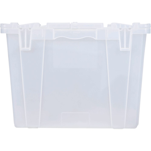 FP243C FliPak Nestable Tote, 26.9" x 16.9" x 12.1", Clear Auto-Cam