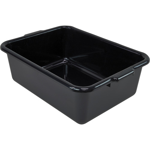 Bac d'entreposage tout usage &agrave; fond plat, 7" ha x 15" p x 21" lo, Plastique, Noir Auto-Cam