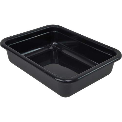 Bac d'entreposage tout usage &agrave; fond plat, 5" ha x 17" p x 22" lo, Plastique, Noir Auto-Cam