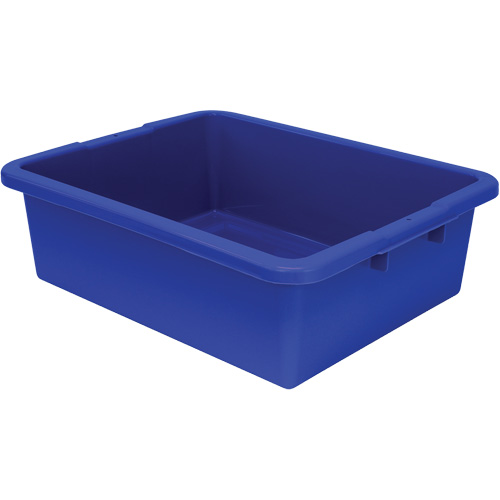 Bac d'entreposage tout usage &agrave; fond rainur&eacute;, 7" ha x 17" p x 22" lo, Plastique, Bleu Auto-Cam