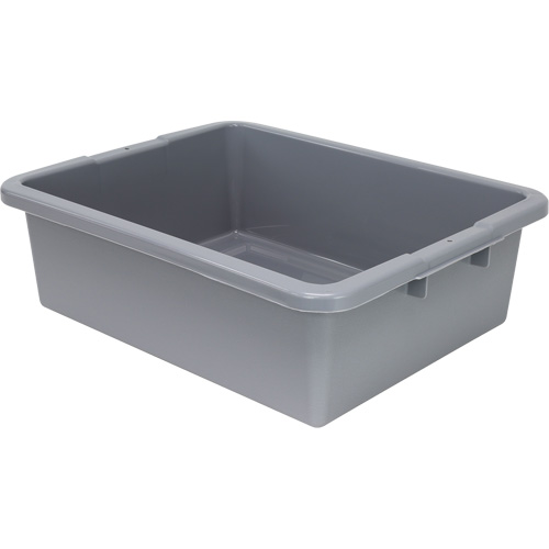 Bac d'entreposage tout usage &agrave; fond rainur&eacute;, 7" ha x 17" p x 22" lo, Plastique, Gris Auto-Cam