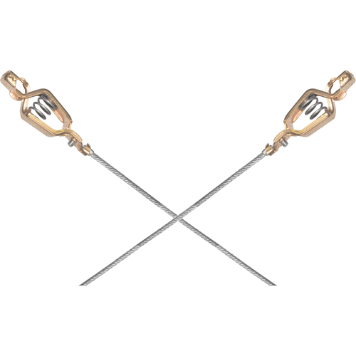 Assemblages l&eacute;gers de cables de masse et de mise &agrave; la terre - Deux pinces crocodiles Auto-Cam