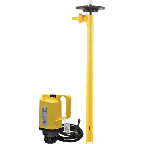 Electric Drum Pumps, Polypropylene, 45 GPM Auto-Cam