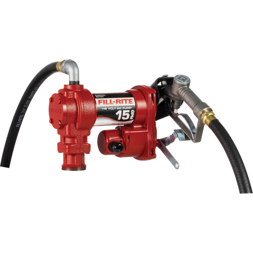 Pompes c. a. utilitaires &agrave; soupape rotative avec embout, 115 V, 15 gal./min Auto-Cam