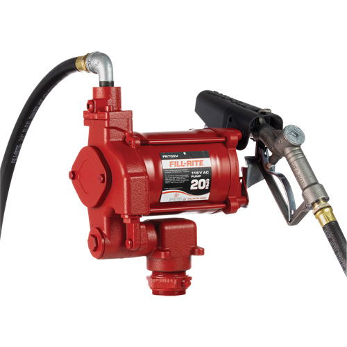 Pompes c. a. utilitaires &agrave; soupape rotative avec embout, 115 V, 20 gal./min Auto-Cam