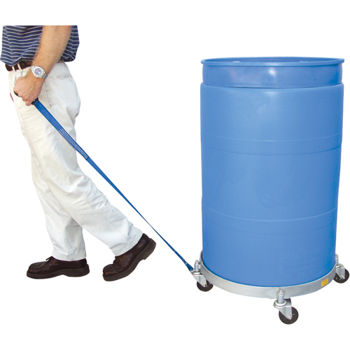 Multi-Tier Drum Dollies, Steel, 900 lbs. Capacity, 23-1/2" Diameter, Rubber Casters Auto-Cam