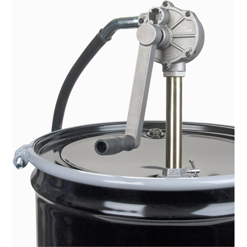 Pompes rotatives pour barils, Aluminium, Pour capacit&eacute; 15-55 gal., 6-3/4 oz par r&eacute;volution Auto-Cam