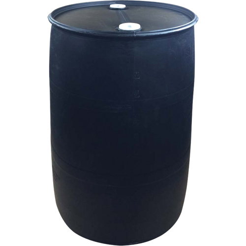 Polyethylene Drums, 55 US gal (45 imp. gal.), Closed Top, Black Auto-Cam