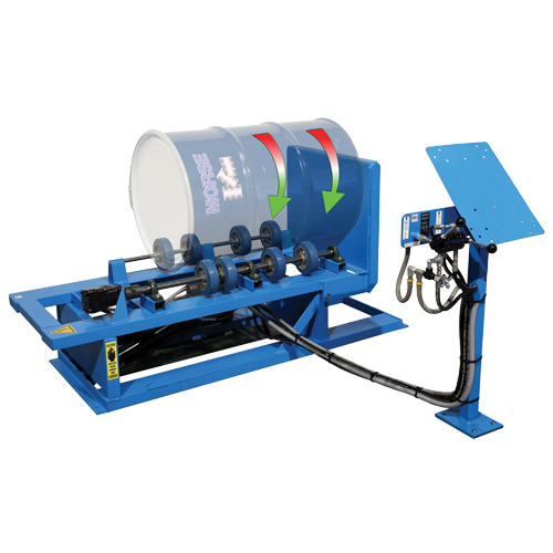 Hydra-Lift Drum Rotator / Roller, 55 US gal. (45 Imperial Gal.) Capacity, Variable Speed, 1 HP Auto-Cam