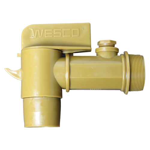 2" NPT Polyethylene Deluxe Drum Faucet, Polyethylene, 2" NPT Auto-Cam