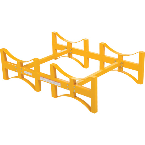 Porte-barils empilable en acier, 2 barils, Capacit&eacute; de 1600 lb, 45-1/2" la x 29-7/8" p x 12-3/4" h Auto-Cam