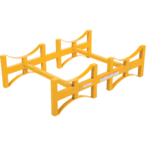 Porte-barils empilable en acier, 2 barils, Capacit&eacute; de 1600 lb, 45-1/2" la x 29-7/8" p x 12-3/4" h Auto-Cam