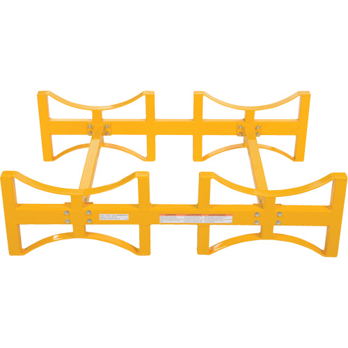 Porte-barils empilable en acier, 2 barils, Capacit&eacute; de 1600 lb, 45-1/2" la x 29-7/8" p x 12-3/4" h Auto-Cam