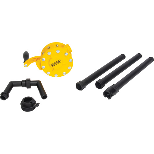 Pompe rotative pour baril, Polypropyl&egrave;ne, Pour capacit&eacute; 15 - 55 gal. US, 8 oz/course Auto-Cam