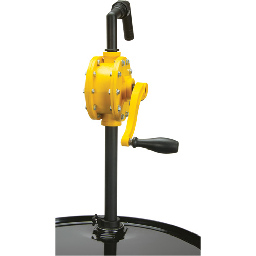 Pompe rotative pour baril, Polypropyl&egrave;ne, Pour capacit&eacute; 15 - 55 gal. US, 8 oz/course Auto-Cam