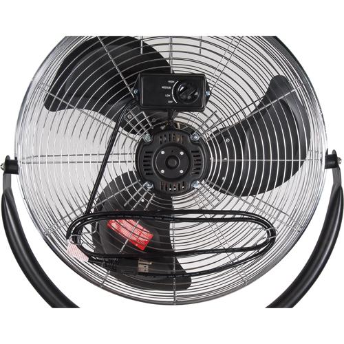 High-Velocity Pedestal Fan, Commercial, 3 Speed, 20" Diameter Auto-Cam