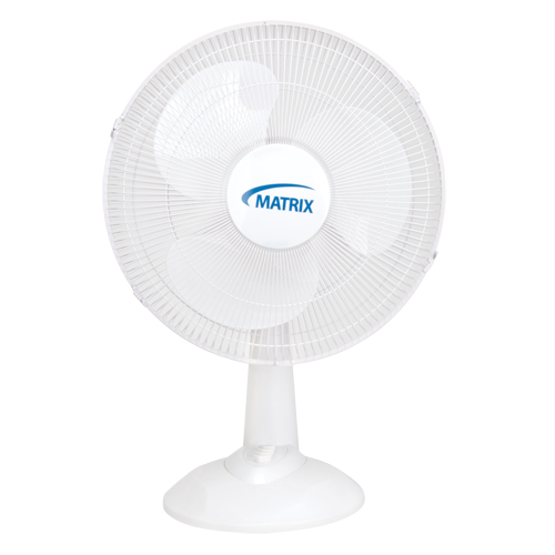 Oscillating Desk Fan with Push Buttons, 16" Diameter, 3 Speeds Auto-Cam