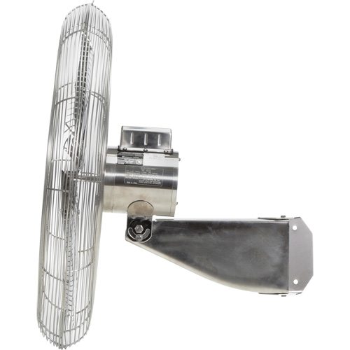 Stainless Steel Food Service Washdown Air Circulating Fans, Industrial, 1 Speed, 20" Diameter Auto-Cam