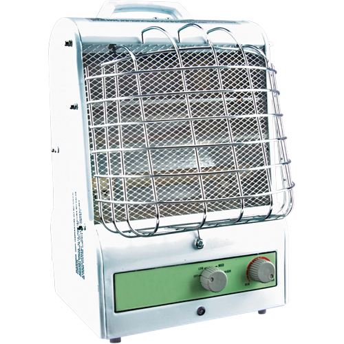Portable Utility Heater, Fan/Radiant Heat, Electric, 5120 Auto-Cam