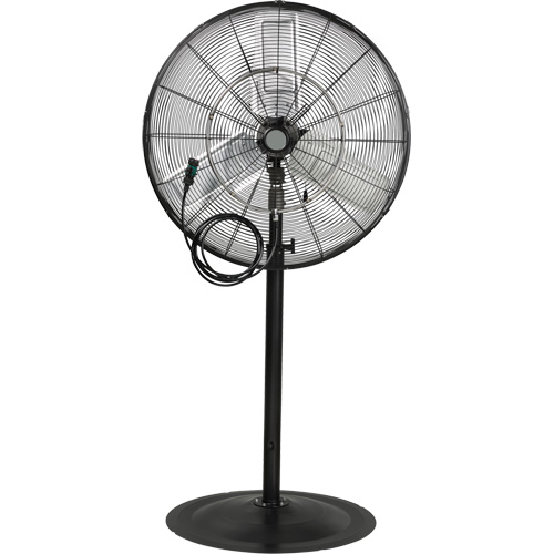 Ventilateur oscillant sur socle avec vaporisation &agrave; moteur &eacute;tanche &agrave; l'eau, Robuste, 3 Vitesses, Diam&egrave;tre de 30" Auto-Cam