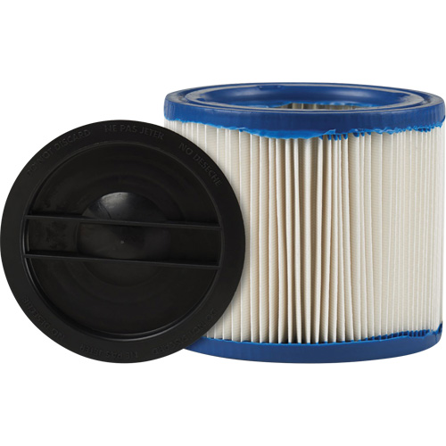 CleanStream&reg; Gore&reg; Small Wet/Dry Vacuum Filter, Cartridge/Hepa, Fits 1 - 6 US gal. Auto-Cam