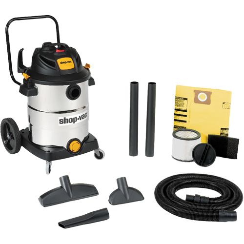 Stainless Steel Wet/Dry Shop Vacuum, 120 V, 16 gal. Capacity Auto-Cam