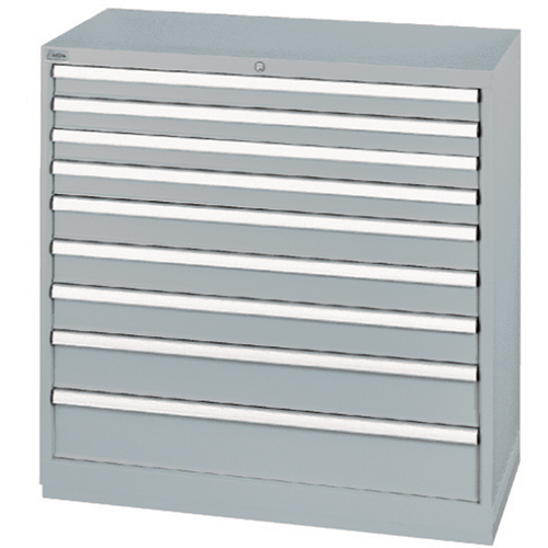 Armoires de rangement avec tiroirs, 9 tiroirs, 40-1/4" la x 22-1/2" p x 41-3/4" h, Gris Auto-Cam