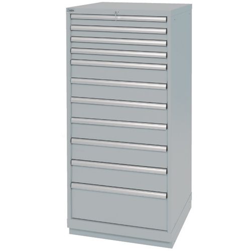 Armoires de rangement avec tiroirs, 11 tiroirs, 28-1/4" la x 28-1/2" p x 59-1/2" h, Gris Auto-Cam