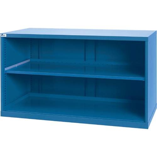 Shelf Cabinets, Steel, 33-1/2" H x 56-1/2" W x 28-1/2" D, Bright blue Auto-Cam