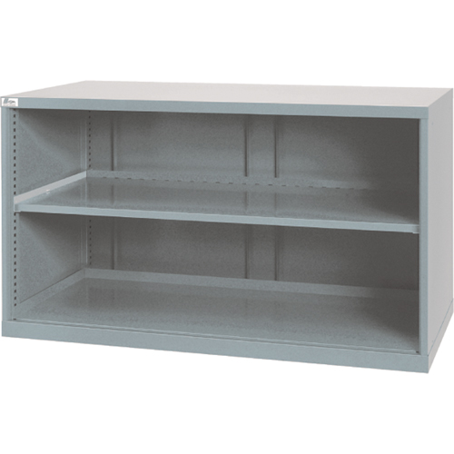 Shelf Cabinets, Steel, 33-1/2" H x 56-1/2" W x 28-1/2" D, Light Grey Auto-Cam