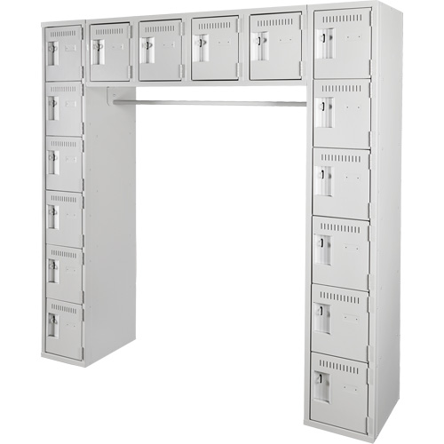 Assembled Archettes Clean Line Economy Lockers, 16 -tier, Bank of 3, 18" x 72" x 12", Steel Auto-Cam