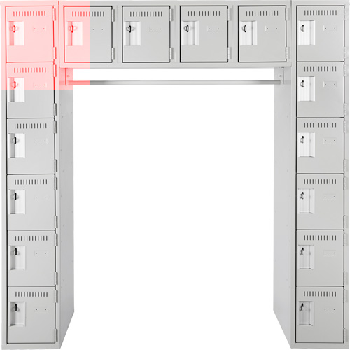 Assembled Archettes Clean Line Economy Lockers, 16 -tier, Bank of 3, 18" x 72" x 12", Steel Auto-Cam