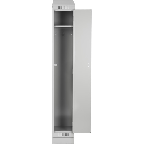 Clean Line Lockers, 3 -tier, Bank of 4, 48" x 18" x 78", Steel, Beige, Rivet (Assembled) Auto-Cam