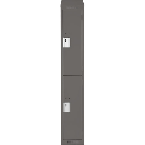 Casiers Clean Line, 2 niveaux, 12" x 18" x 78", Acier, Charbon, Rivet (assembl&eacute;) Auto-Cam