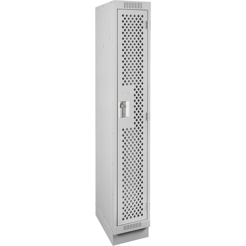 Casiers Clean Line, 12" x 12" x 76", Acier, Gris, Rivet (assembl&eacute;), Perfor&eacute; Auto-Cam