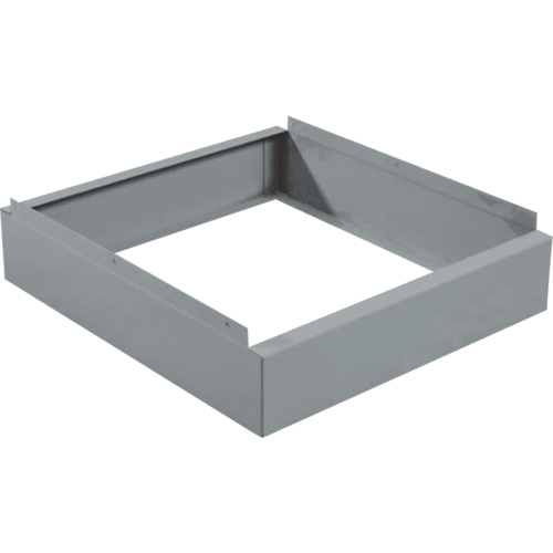 Base en retrait pour casiers &eacute;conomiques Clean Line, 1 Blocs, 4" lo x 12" la x 18" p, Gris, Acier Auto-Cam