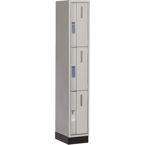 Casiers robustes Concorde, 3 niveaux, 12" x 18" x 76", Acier, Gris, Soud&eacute; (assembl&eacute;) Auto-Cam