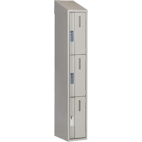 Casiers robustes Concorde, 3 niveaux, 12" x 18" x 78", Acier, Gris, Soud&eacute; (assembl&eacute;) Auto-Cam