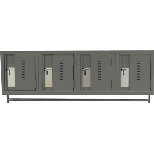 Wall Hung Lockers - Heavy Duty, Bank of 4, 18" x 12" x 12", Steel Auto-Cam