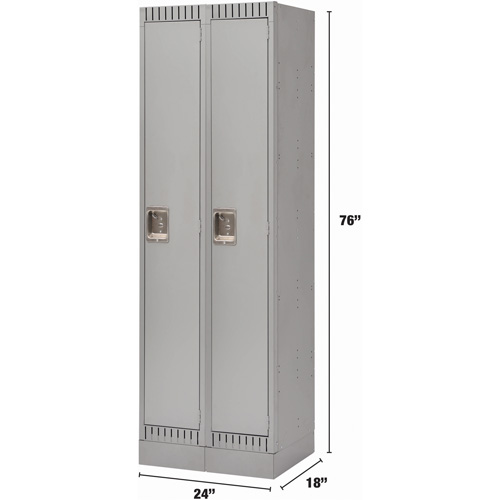 Casiers, Bloc de 2, 24" x 18" x 76", Acier, Gris, D&eacute;mont&eacute; Auto-Cam