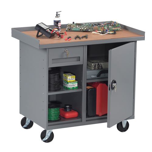 Mobile Workbench Cabinet, Laminate Surface Auto-Cam