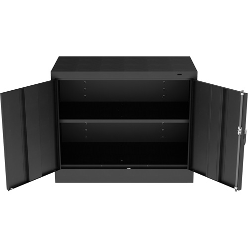 Standard Desk-High Cabinet, Steel, 30" H x 36" W x 18" D, Black Auto-Cam