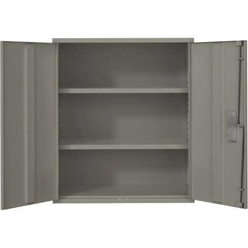 Armoire de rangement Lo-Boy, Acier, 2 Tablettes, 40" h x 36" la x 18" P, Gris Auto-Cam