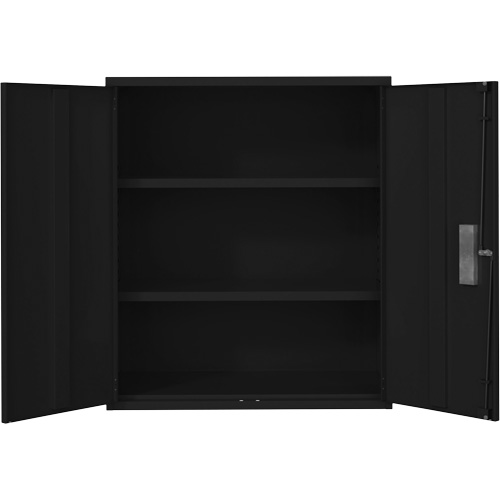 Armoire de rangement Lo-Boy, Acier, 2 Tablettes, 42" h x 36" la x 18" P, Noir Auto-Cam