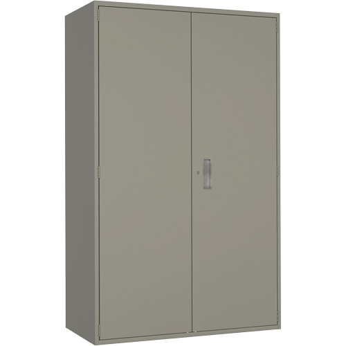 Armoire de rangement Hi-Boy tr&egrave;s large, Acier, 4 Tablettes, 72" h x 48" la x 24" P, Gris Auto-Cam