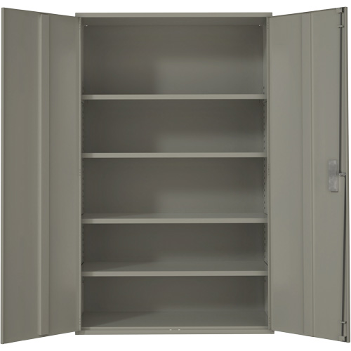 Armoire de rangement Hi-Boy tr&egrave;s large, Acier, 4 Tablettes, 72" h x 48" la x 24" P, Gris Auto-Cam